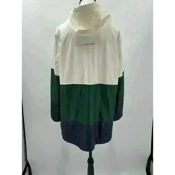 Lucky Brand Varsity Colorblock Rain Coat White, Green & Blue, Women's Size Large - Picture 7 of 9